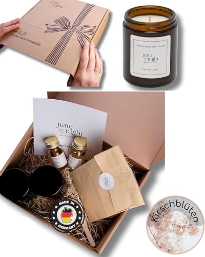 juneBYnight – Geschenke für Frauen – DIY Duftkerzen-Set | Einfach zu Verschenken & Persönlich Gestaltbar | Kerzen selber machen Set – Verschenke Liebe & Kreativität | Kirschblüten von juneBYnight MORGANIC EMOTIONS