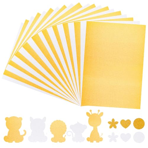 20pcs Glitter Cardstock Papier Schein A4, Moosgummi Glitzer - Schaumgummi Basteln Schaumgummi Basteln, Schaumstoff zum Basteln von jwogngls