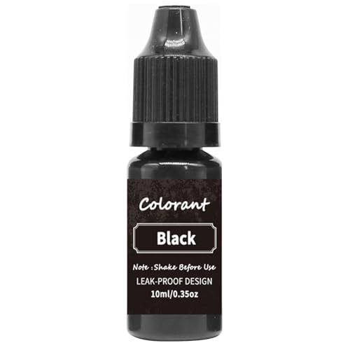 jyibinee 10 ml Kerzenwachsfarbe, auslaufsicher, hochkonzentrierte Kerzenfarbe, Farbessenz, Seife, Toning, Sojawachs, Paraffinfarbe, Farbstoff für Zuhause, Schwarz von jyibinee