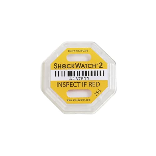 kaiserkraft | Stoßindikatoren Shockwatch® 2 | inkl Label | VE 25 Stk | 25 g/50 ms | gelb von kaiserkraft