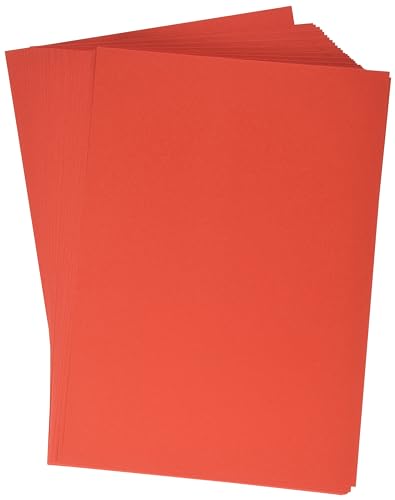 kangaro - Tonpapier Rot DIN A4-160g/m² FSC mix – 50 pack - Briefpapier Bastelpapier DIY, K-0039-075, 29.7x21x1 von Kangaro