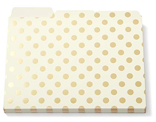 Kate Spade Gold Foil Dots File Folders set of 6 by Kate Spade New York von Kate Spade New York