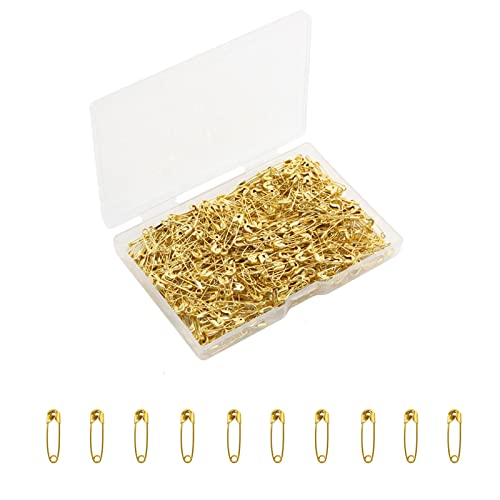 Gold Sicherheitsnadeln, Sicherheitsnadeln Kleine für Kleidung, 19mm Metall Mini Sicherheitsnadel für Tag Kunst Handwerk Nähen Schmuckherstellung (120Pcs/Box) von keepsweat