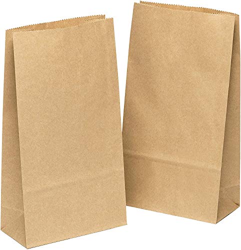 24 Papiertüten Adventskalender Tüten zum befüllen 9 x 16 x 5 cm Papierüten klein braun Kraftpapier Tüten Brottüten Butterbrottüten Papier Tüten Papiertüte Packpapier braune Papiertütchen kgpack von kgpack