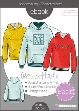 Basic Oversize-Hoodie Damen von ki-ba-doo