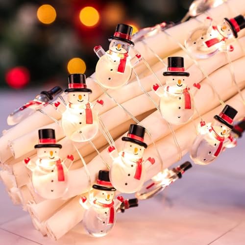 2m 20 Weihnachtsdeko Lichtervorhang,Weihnachtsbeleuchtung AußEn,Weihnachtsdeko Lichterkette,Lichtervorhang Innen Led Lichterketten FüR Weihnachten Feste Schlafzimmer Balkon (Schneemann) von kiimiipa