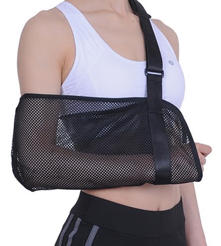 Armschlinge Rechter Linker Arm, Schulterschlinge Netzstoff Schulterverletzungen, Arm Bandage Schulter Bandagen Armschlinge Schulter Gerissene Rotatorenmanschette Atmungsaktive Armstütze Herren Damen von kiki fancy