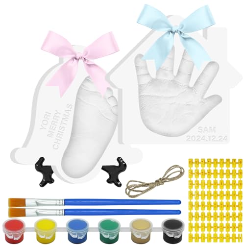 kimitimi Baby Handabdruck Fußabdruck Andenken Ornament Kit personalisiert Baby Fuß Druck Kit für Neugeborene Ton Impression Handmade DIY Phantasie zu kreieren von kimitimi