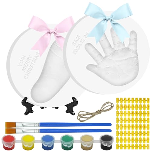 kimitimi Baby Handabdruck Fußabdruck Andenken Ornament Kit personalisiert Baby Fuß Druck Kit für Neugeborene Ton Impression Handmade DIY Phantasie zu kreieren von kimitimi