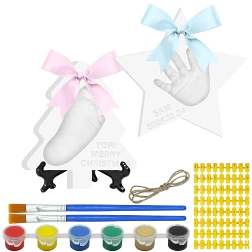 kimitimi Baby Handabdruck Fußabdruck Andenken Ornament Kit personalisiert Baby Fuß Druck Kit für Neugeborene Ton Impression Handmade DIY Phantasie zu kreieren von kimitimi