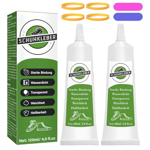 120ml schuhkleber extra stark wasserfest, schuhsohlenkleber, kleber schuhsohle schuhsohlen reparatur ungeklebt, abgenutzte oder beschädigte Schuhe, Starke Bindung, Haltbarkeit von kintsukuroi