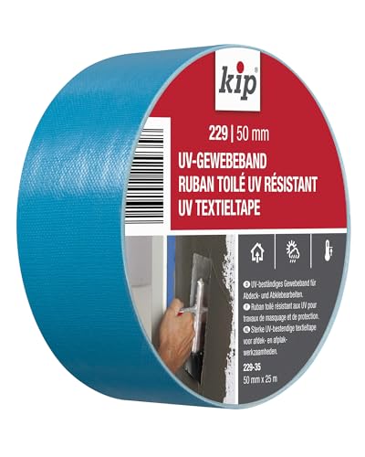 Kip Tape 229-35 Gewebeband – UV-beständiges, breites Gewebe-Klebeband aus PE für raue Untergründe – Panzertape für den Gebrauch drinnen und draußen – 50mm x 25m von kip