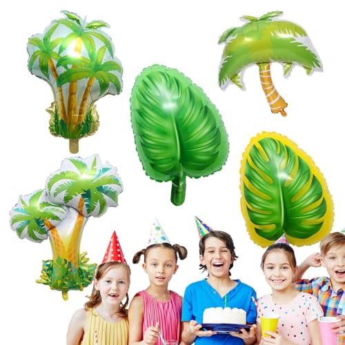 Partydekorationen Luftballons, Palmenballons Partydekorationen, tragbare hawaiianische tropische Luftballons Dekorationen Set für Schlafzimmer, Fenster, Wand, Tür von kivrimlarv