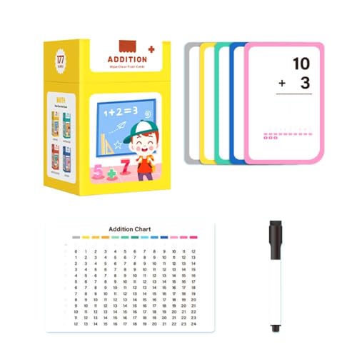 Erasable Mathe-Addition, Subtraktion, Multiplikation & Division Lernkarten – progressiv – beschichtetes Lernpapier für Kinder ab 3 Jahren Erasable Mathe-Addition, Subtraktion, Multiplikation & Division Lernkarten – progressiv – beschichtetes Lernpapier für Kinder ab 3 Jahren von kkiuop