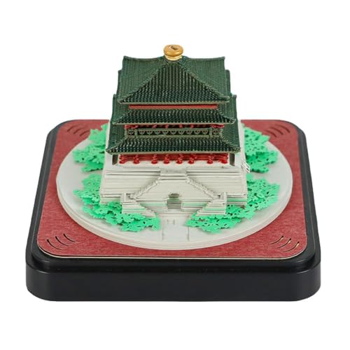 kkiuop 2025 3D-Stereo-Notizpapier, geschnitzter Kalender, Geschenk, Schreibtisch-Ornamente, Xi'an-Turm, Panorama-Kalender, Glocke von kkiuop