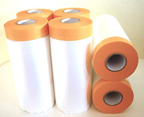 6x Goldband (soft) mit Folie Tape | 110cm x 25m | Abdeckfolie mit Klebeband | klebemeister.eu… von klebemeister