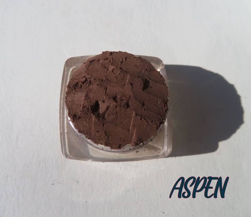 Aspen - Titanium Dioxide Free Matte Dunkelbraun Mineral Lidschatten, Lose Pigmente Vegan Ohne Tierleid, Make-Up Lidschatten von kmms