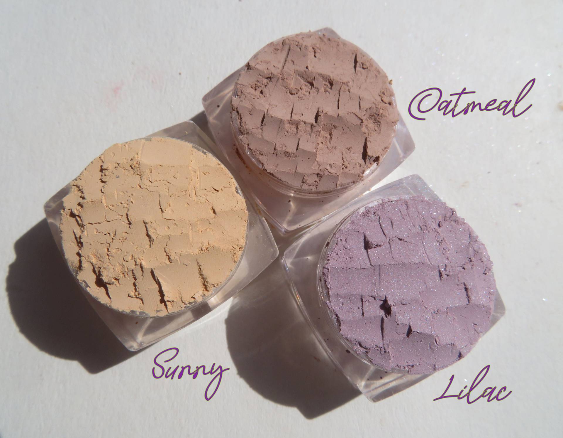 Pale Summertime Vegan Mineral Lidschatten Geschenkset, Umweltfreundlich, Lose Pigmente Tierversuche, Make-Up Geschenk, 3Er-Set von kmms