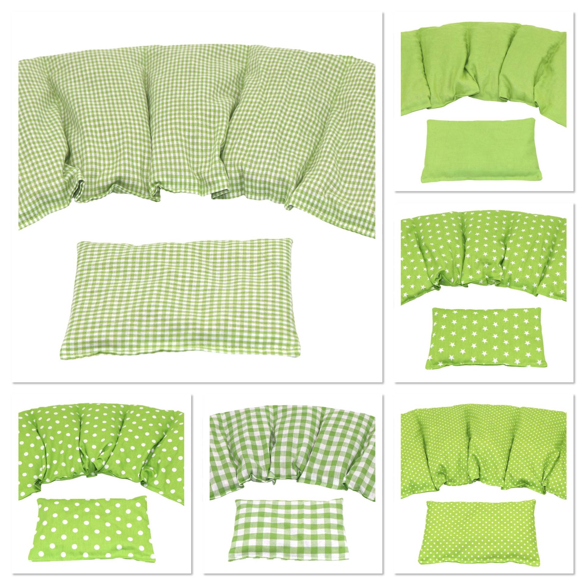 2 Er Set " Lime Kl. Karo 51 X 21 cm 5 Kammer 6 Designs Kirschkernkissen Körnerkissen Wärmekissen Xxl Weizen Raps Dinkelkissen von koernerkissen