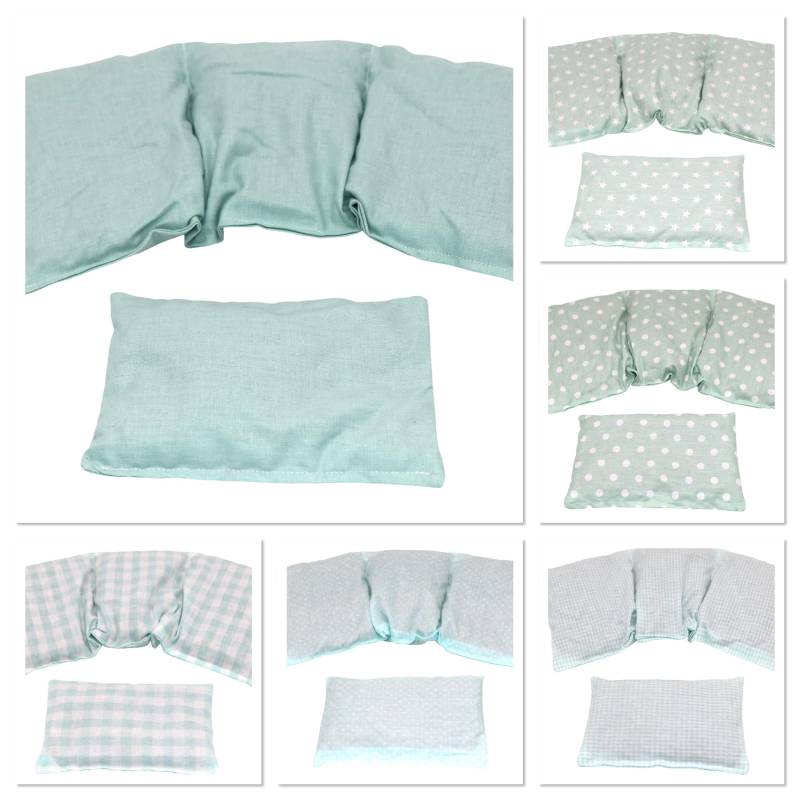 6 Designs 3 Kammer 2 Er Set 36 X 17 cm " Mint Uni Kirschkernkissen Körnerkissen Wärmekissen Xxl Weizen Dinkel Raps Dinkelkissen von koernerkissen