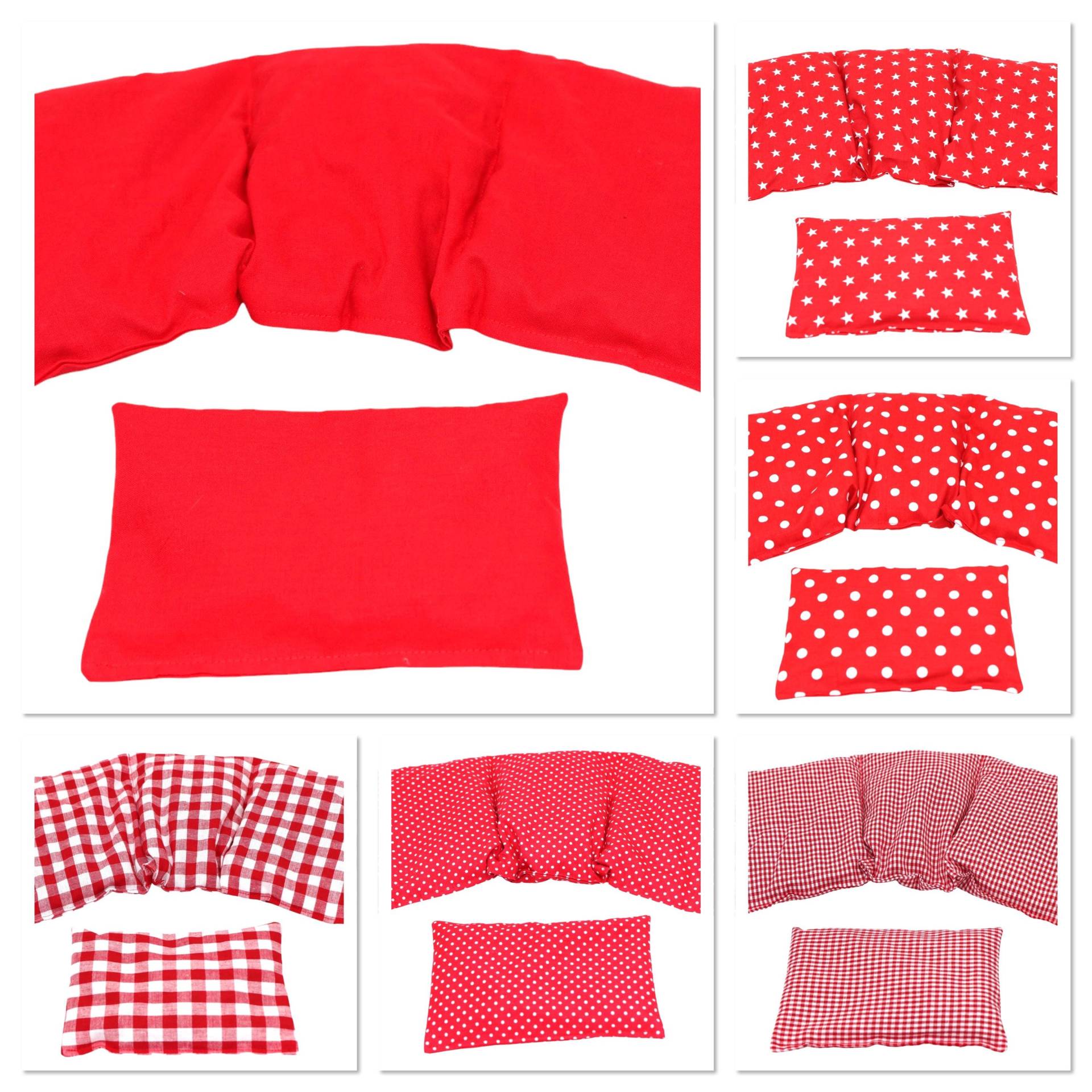 6 Designs 3 Kammer 2 Er Set 36 X 17 cm " Rot Uni Kirschkernkissen Körnerkissen Wärmekissen Xxl Weizen Dinkel Raps Dinkelkissen von koernerkissen