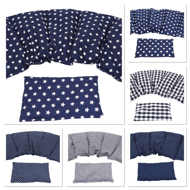 6 Designs 5 Kammer 2 Er Set 51 X 21 cm " Blau Sterne Kirschkernkissen Körnerkissen Wärmekissen Xxl Weizen Dinkel Raps Dinkelkissen von koernerkissen