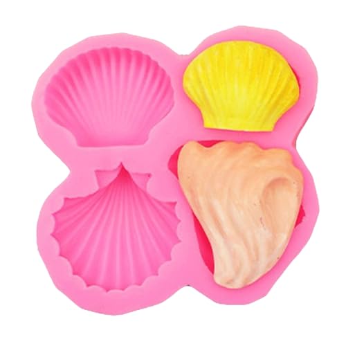 Marine-Themen Fondant Formen, Hitzefeste Seashell Backen Silicone Formen für Kuchen Dekoration Schokolade Seife Crafting von kofihety