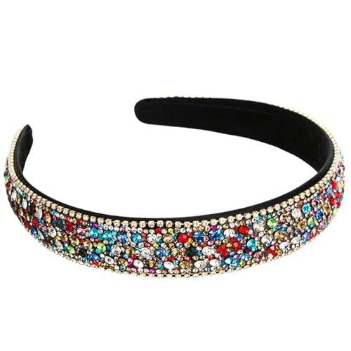 kokdid Glitzerndes Haarband mit Schmucksteinen, bunt, Kopfbedeckung, Weihnachtsfeier, Foto-Requisiten, Frauen-Kopfbedeckung, Cosplay-Zubehör von kokdid