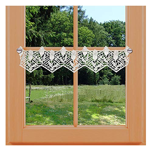 Feenhaus-Spitzengardine Tulipa traditionelle Vogtländische Spitze | Scheibengardine mit Blumen-Muster in natur | klassische Kurzgardine für Frühling und Sommer | Mini-Bistrogardine HxB 20 x 132 cm Feenhaus-Spitzengardine Tulipa traditionelle Vogtländische Spitze | Scheibengardine mit Blumen-Muster in natur | klassische Kurzgardine für Frühling und Sommer | Mini-Bistrogardine HxB 20 x 132 cm von kollektion MT