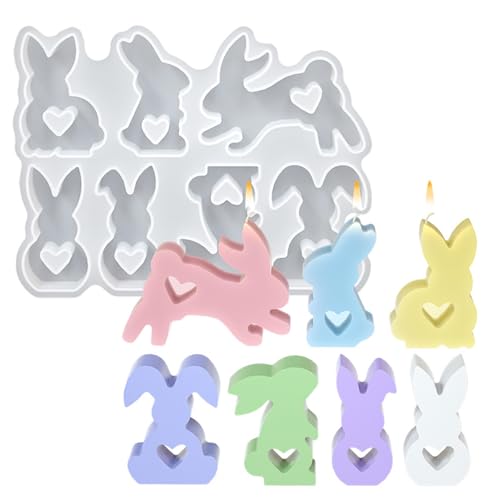 Gießformen Silikon Ostern, Silikonform Ostern Hase, Silikonform Hase, Silikonformen Ostern Hase, für Kerzenhalter Handwerk von korsaot