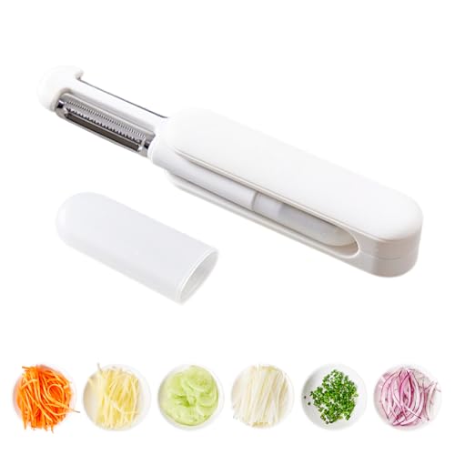 Multifunctional Sparschäler, 3 in 1 Clever Messer Kartoffelschäler, Multifunktionaler Schäler Kann Schälen Reiben und in Scheiben, Kartoffelschäler für Obst und Gemüse von korsaot