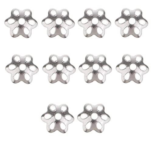 kowaku 10pcs 925 Sterling Silber Perlenkappe Schmuck Finden für Perlen 4mm von kowaku