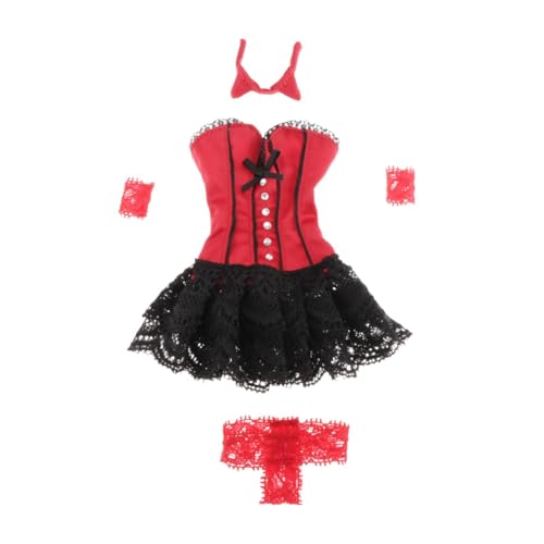 kowaku Damen Kleider Anzug mit 1/6 Maßstab, Kleid für Damen, Kleidung, 12 ''Damen Puppe, Schwarz von kowaku