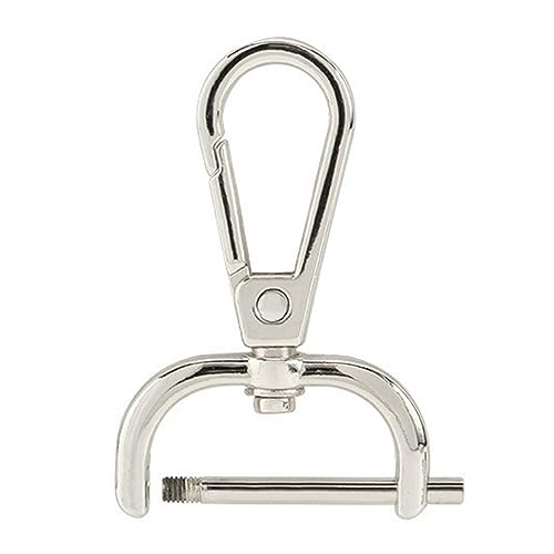 kowaku Drehbare Karabinerverschlüsse für Taschen, Handtaschen, Hardware, PU-Zubehör, Ersatz-Auslöser-Clips, drehbare Karabinerhaken für DIY-Näharbeiten, 25 mm Silber von kowaku