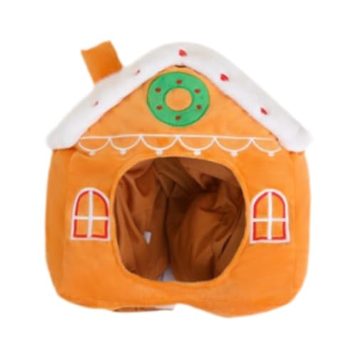 kowaku Gingerbread House Plüschhut komfortables Kostüm für Thanksgiving Holiday von kowaku