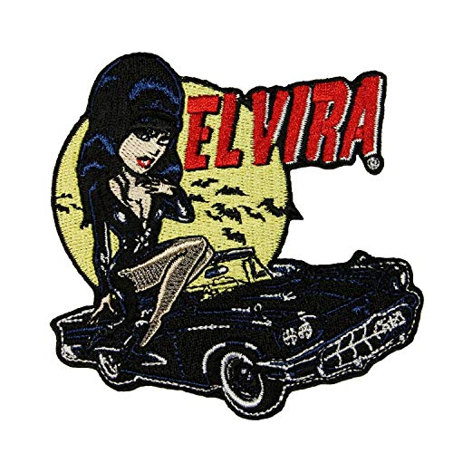 Elvira Macabre Mobile Patch Vince Ray Thunderbird bestickt zum Aufbügeln von kreepsville 666