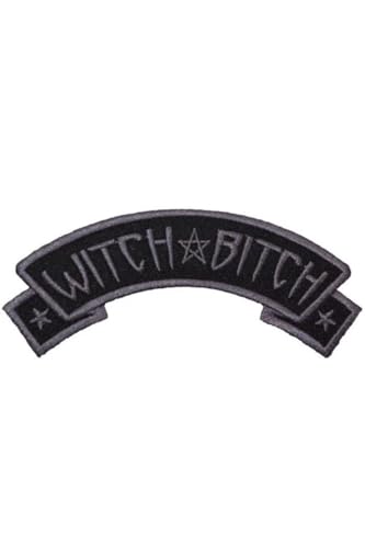 Kreepsville 666 Arch Witch Bitch Patch Besticktes Aufbügel-Gothic-Abzeichen von kreepsville 666