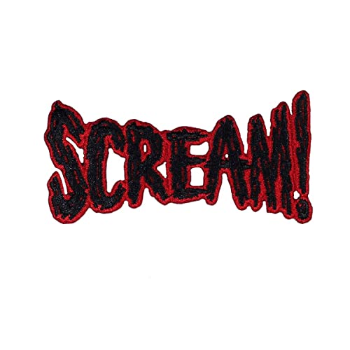 Kreepsville 666 Scream Text Red Horror Movie Scary Goth Embroidered Patch von kreepsville 666