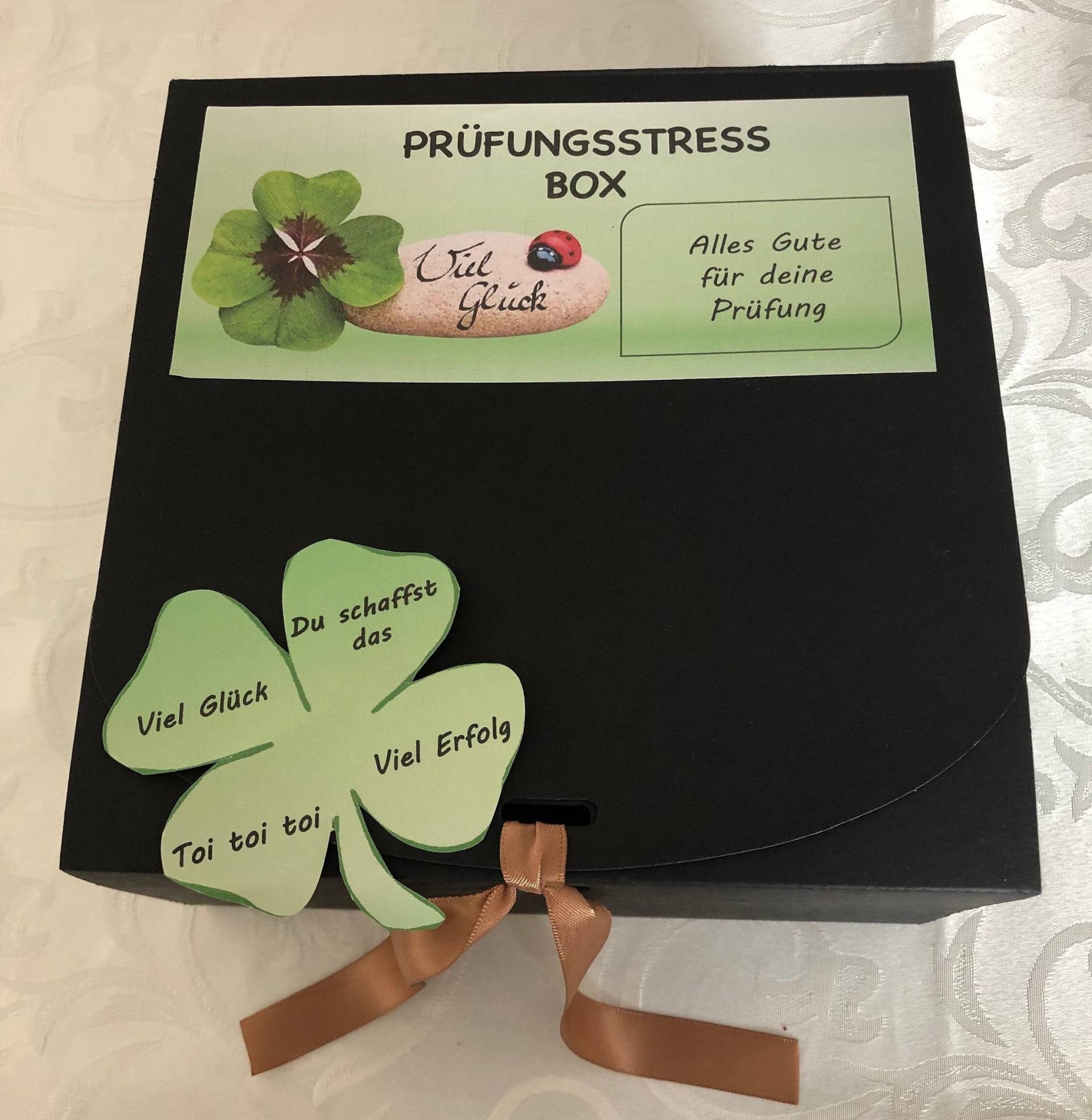 Prüfungsstressbox, Motivationsbox Für Alle Die Vor Großen Prüfungen Stehen - Reichlich Und Fertig Befüllt von kresihandmade