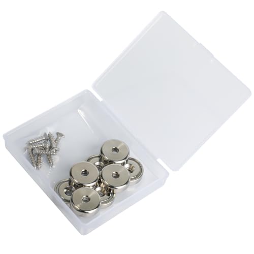 8 Stück Neodym Magnete Extra Stark Haltekraft 7 KG, Magnete mit Loch 16x5mm Magnet Schrauben-Projekte, Magnete Stark für Küchen, Badezimmer, Büros, Schule von ktxaby