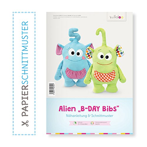 Alien nähen: Nähanleitung und Schnittmuster Alien „B-DAY Bibs“ von kullaloo