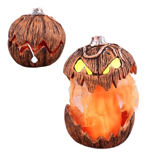 kumafafa 20 cm große Halloween-Kürbis-Beleuchtungsdekorationen, sprachaktivierte Halloween-Kürbis-Lichter, Halloween-Dekorationen, Outdoor-Dekoration, hängender beleuchteter leuchtender von kumafafa