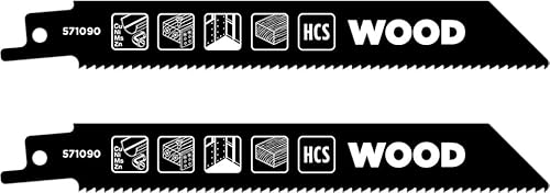 kwb HCS Säbelsägeblatt für Mehrzweckanwendung, 152 mm (für Nicht-Eisen-Metalle, Bauholz, Hartholz, Trockenbau, flexibler Kohlenstoffstahl, gefräste und geschränkte Zahnung, ½'' Universalschaft) von kwb