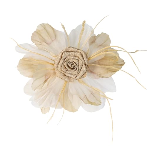 Blumen-Brosche, Besatz, Organza-Applikation für Hochzeitskleid, Vorhang, Schal, Dekorationen, Zubehör von kwoifioy