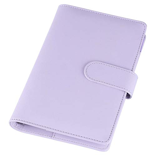 Kyaoayo Ringbuch A6, PU Leder Notizbuch Binder A6, für A6 NachfüLlpapier, NachfüLlbarer A6 Notizbuch Planer Organizer Binder Mit Magnetisch Schnalle SchließUng. (A6 Lila) von kyaoayo