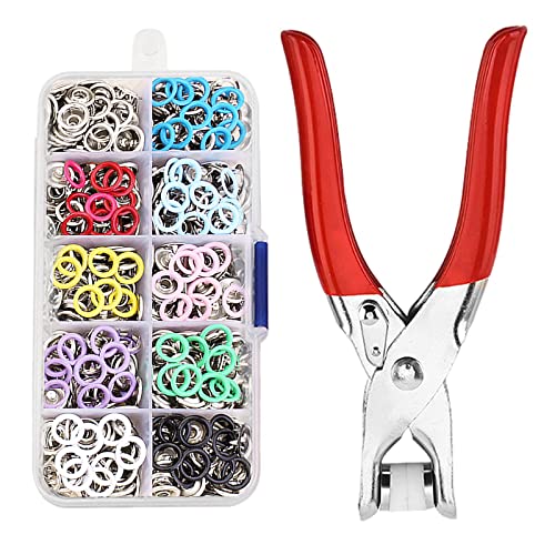 Snap Fastener Kit Set with Punch Pliers, Metal Snap Buttons, Eyelet Snap Fasteners Tool Kit, Sewing Free Five Claw Buckles, Hollow Solid Snap Press Studs Set, clothing sewing accessories von kyaoayo