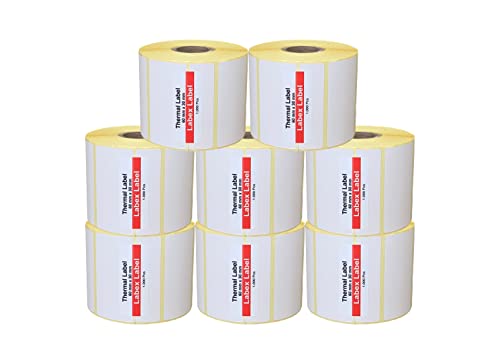 Labex Label - Thermodirekt etiketten 60x30 mm | Barcode etiketten, adressetiketten - Zebra etiketten, 8 Rolle 8.000 stück - Thermodrucker etiketten - Barcode/Adresse Thermo Etiketten von labex label