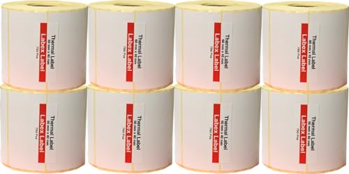 Labex Label - Thermodirekt etiketten 60x40 mm | Zebra etiketten - Thermodirekt etiketten - 8 Rolle ; 6.000 Thermo label Barcode/Adresse Thermo Etiketten von labex label