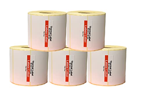 Labex Label - Zebra Etiketten 60x40 mm | Barcodeaufkleber - Thermodirekt Etiketten - 5 Rolle ; 3.750 etiketten Thermo label Barcode/Adresse Thermo Etiketten von labex label