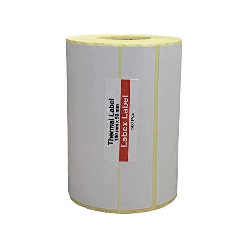 Zebra Etiketten 100x50 mm | Barcode etikett - Thermo etiketten auf rolle; 500 stück - Thermotransfer etiketten - 1 Rolle ;500 Thermo label (1 Rolle) von labex label